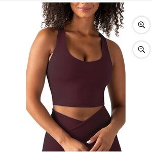 Yitty UltraLuxe built in bra tank top burgundy.